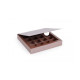 Коробка для цукерок на 16 шт, коричневий металік, 185х185х30 мм (50 шт)